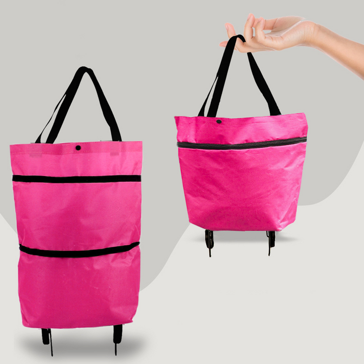 Faltbare Einkaufstasche mit Rollen – 2-in-1 Shopper für komfortables Einkaufen