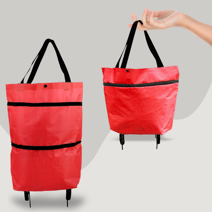 Faltbare Einkaufstasche mit Rollen – 2-in-1 Shopper für komfortables Einkaufen