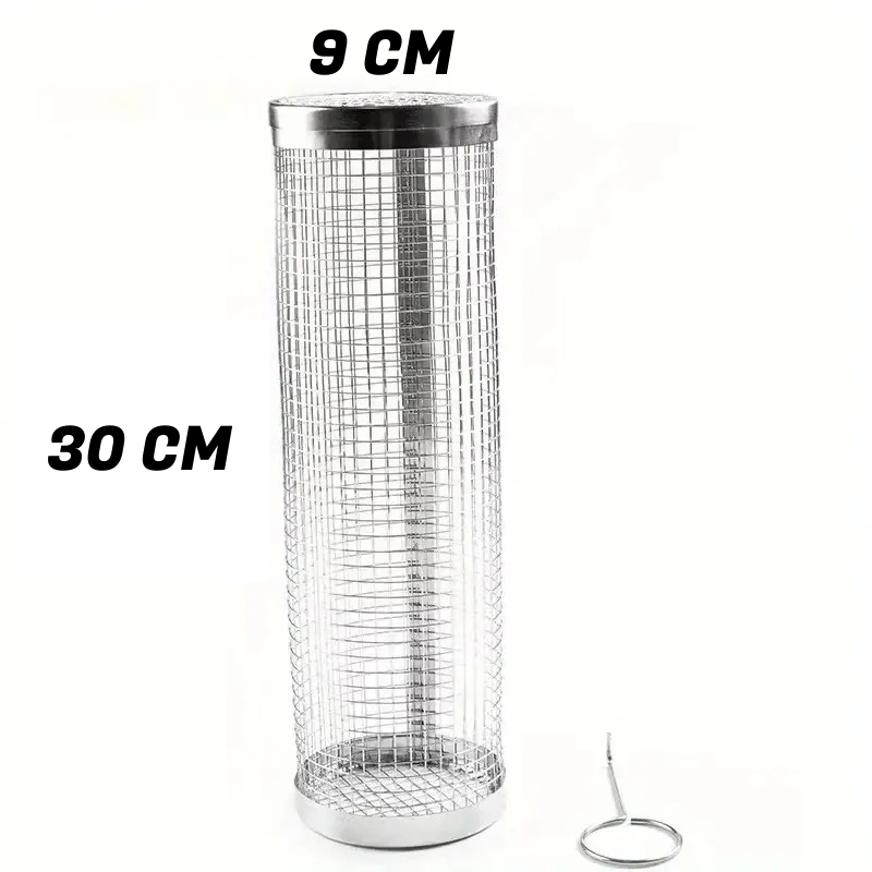 Edelstahl Barbecue Zylinder - perfekt für Gemüse & Meeresfrüchte