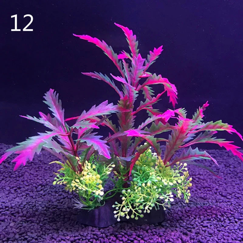 Aquarium Kunstpflanzen Set – Realistische Deko bunt in 12 | BEST-AMBIENCE