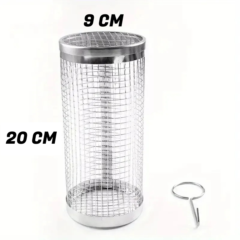 Edelstahl Barbecue Zylinder - perfekt für Gemüse & Meeresfrüchte