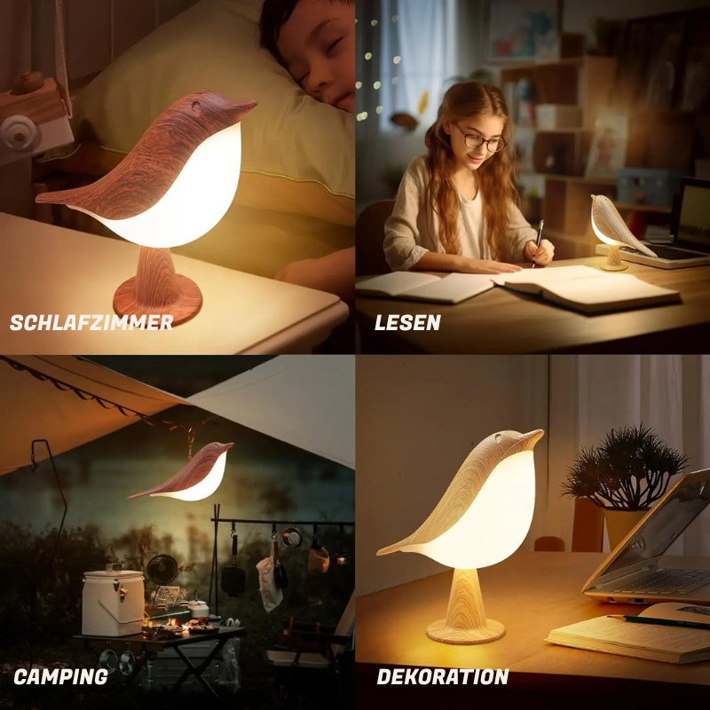 Vogel Touch Nachtlicht mit Aromafunktion und LED