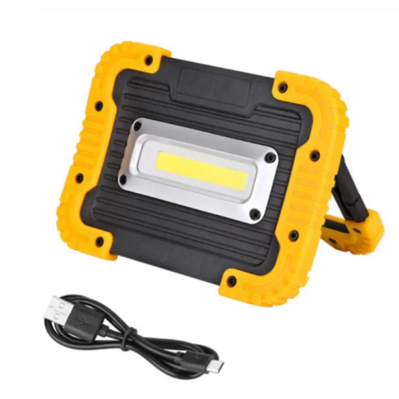 Wiederaufladbare LED Baustellenstrahler – Tragbare Arbeitsleuchte mit USB u