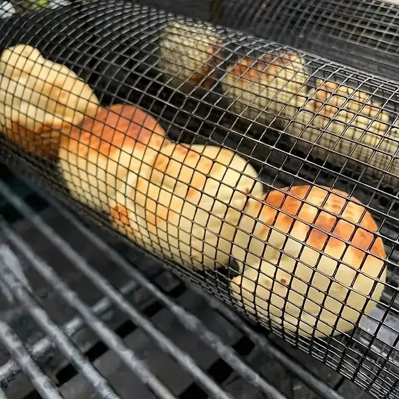 Edelstahl Barbecue Zylinder - perfekt für Gemüse & Meeresfrüchte
