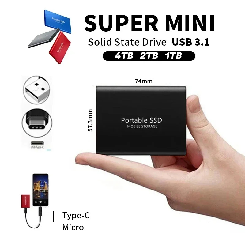 Hochleistungs-Externe bis 4 TB SSD USB-C