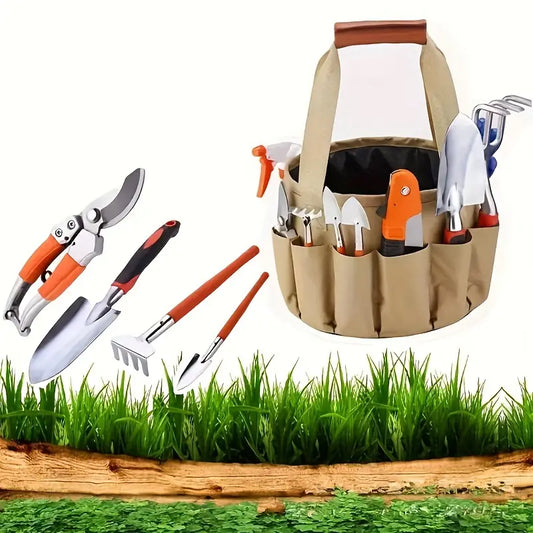 Gartenwerkzeug-Set 10-teilig mit Tasche – Gartenpflege
