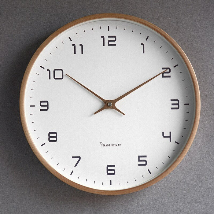 Nordische Holzwanduhr – Minimalistische Wanduhr aus Naturholz im skandinavischen Design