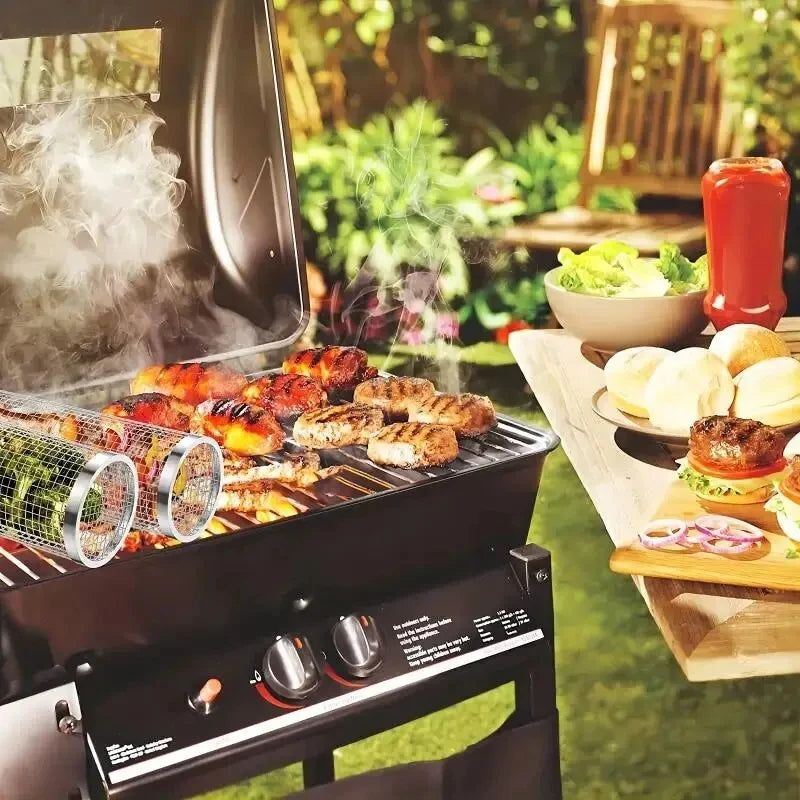 Edelstahl Barbecue Zylinder - perfekt für Gemüse & Meeresfrüchte