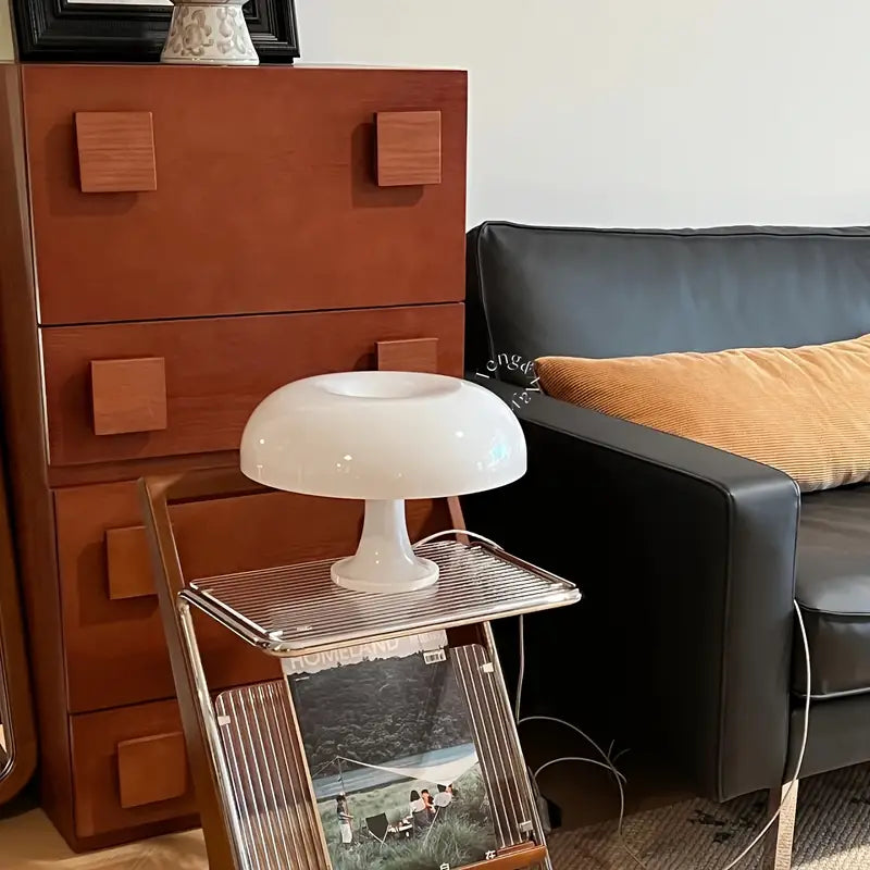 Kabellose LED Pilz-Tischlampe – Elegante Akku-Leuchte mit warmweißem Licht für Innen & Außen