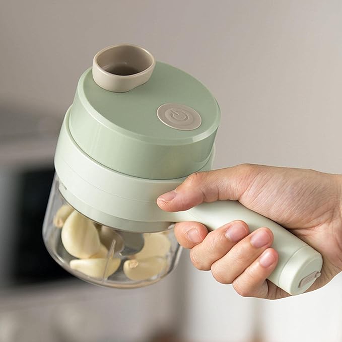 Elektrischer Mini-Zerkleinerer – Kabelloser Gemüseschneider für schnelles Kochen & leichte Reinigung