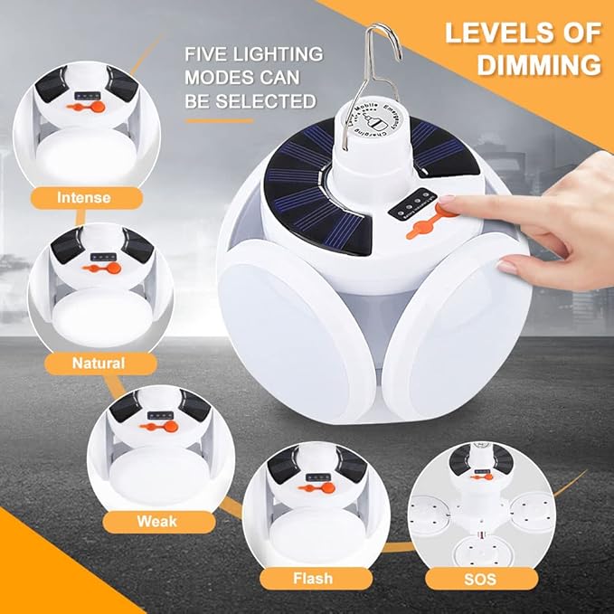 Solar Outdoor & Camping Lampe – handlich, robust & vielseitig für Garten und Zelt