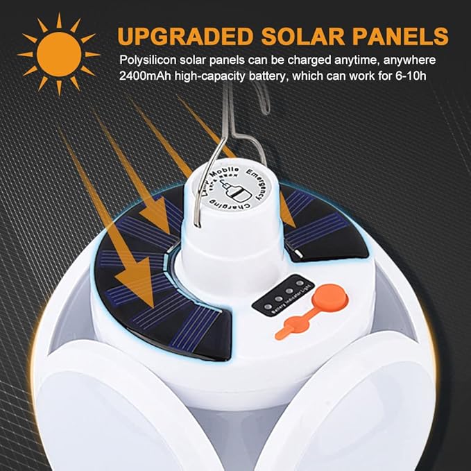 Solar Outdoor & Camping Lampe – handlich, robust & vielseitig für Garten und Zelt