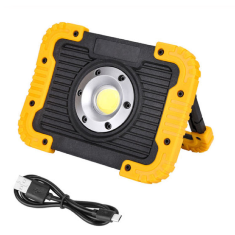 Wiederaufladbare LED Baustellenstrahler – Tragbare Arbeitsleuchte mit USB u