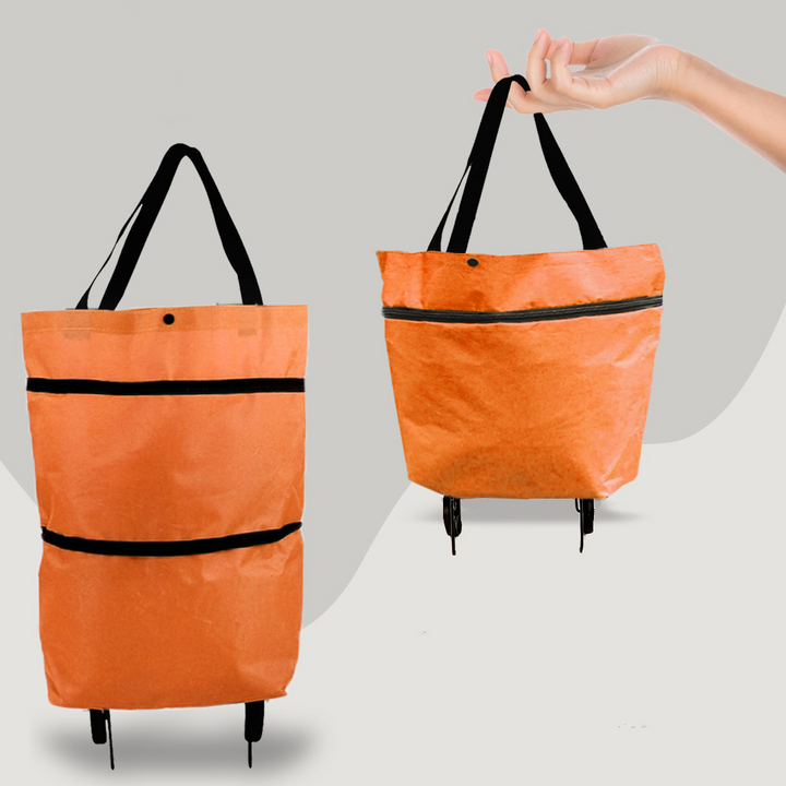 Faltbare Einkaufstasche mit Rollen – 2-in-1 Shopper für komfortables Einkaufen
