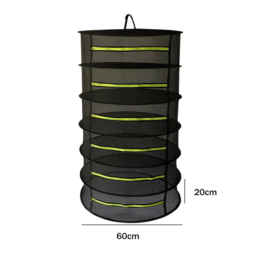 6 Schichten Trocknungsnetz fuer Kraeuter Fisch hängenden Korb faltende trockene Rack Kraut Gemüse Trockner Tasche Mesh Blumen Knospen Pflanzen