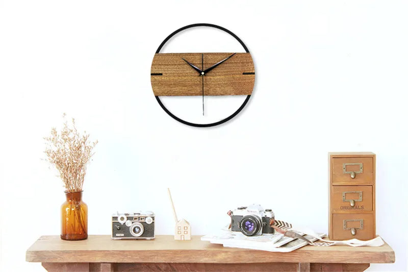 Exklusive Holzwanduhr Rund 31 c Uhrzeit Design