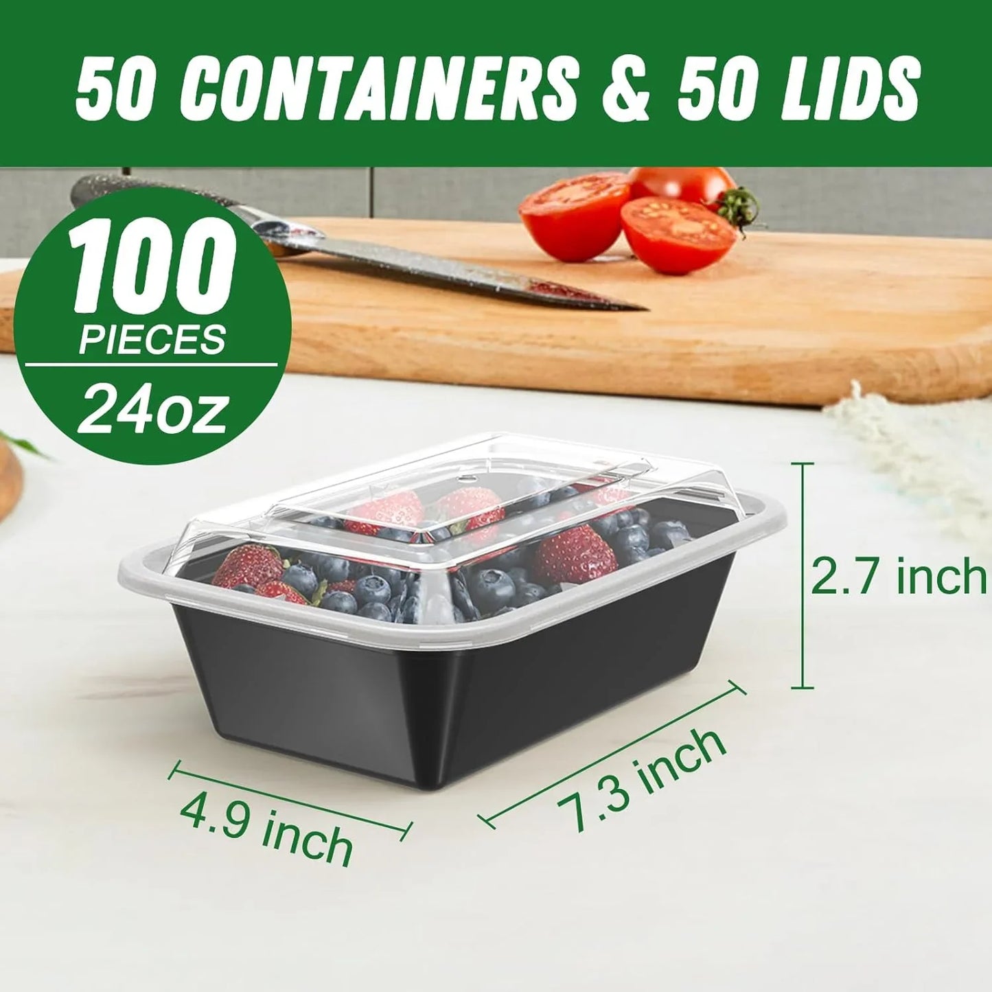 Meal-Prep-Set 50-tlg. Frischhaltedosen mit Deckel – Detailansicht 7 | BEST-AMBIENCE