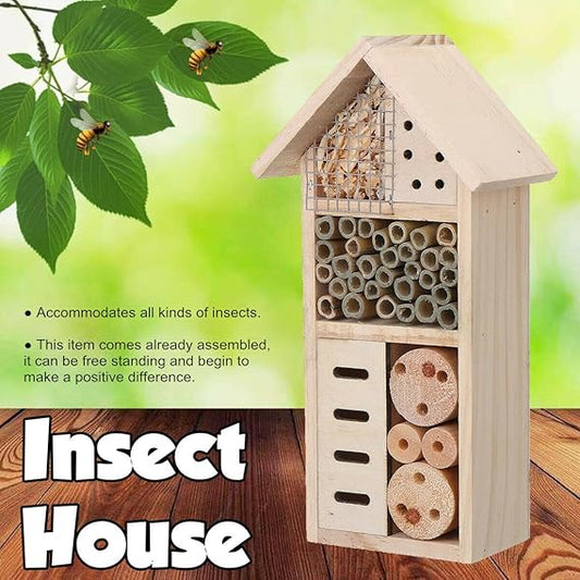 Insektenhotel Holz – Bienenhaus für Garten & Terrasse - Detailansicht 2 | BEST-AMBIENCE