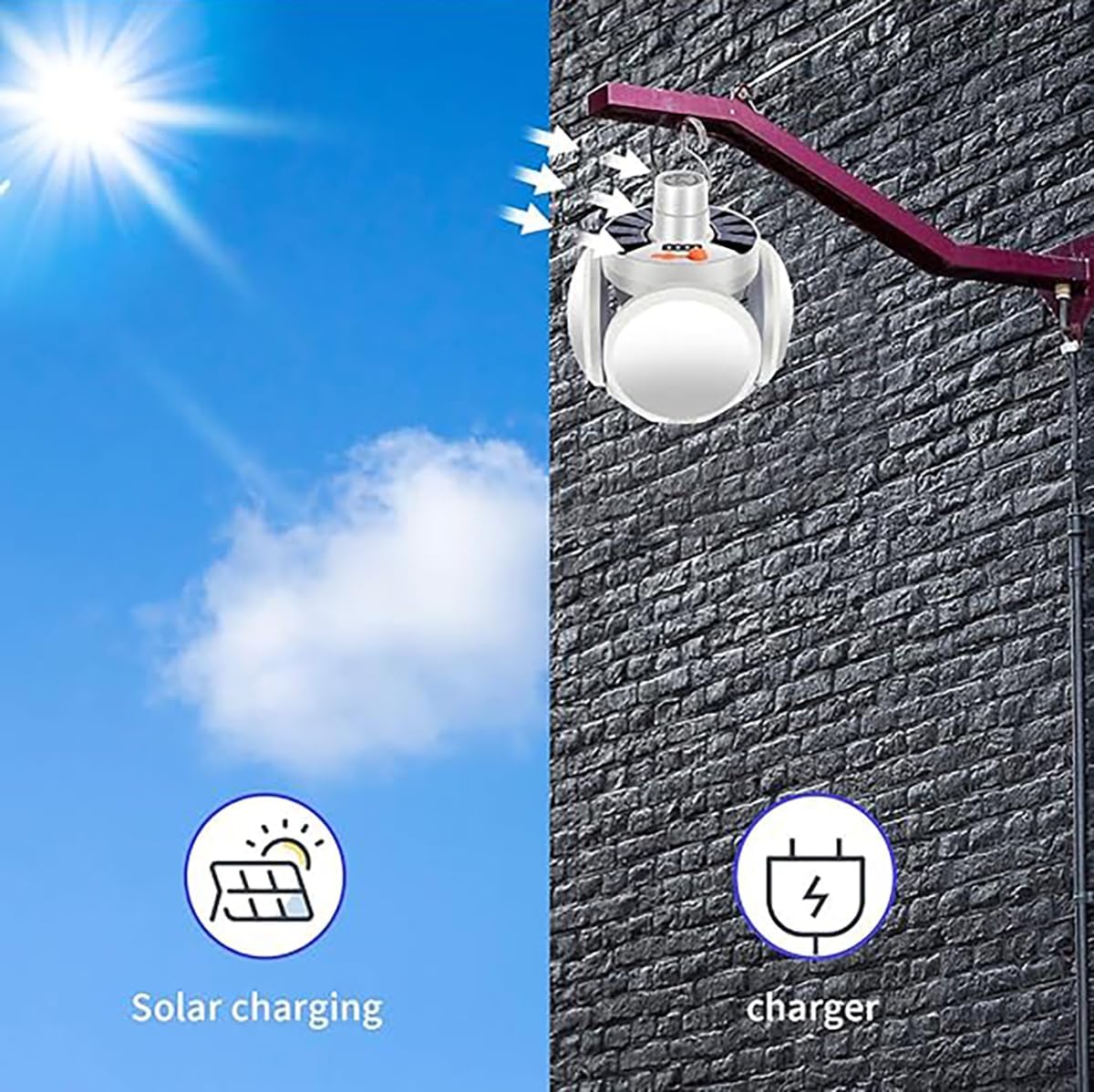 Solar Outdoor & Camping Lampe – handlich, robust & vielseitig für Garten und Zelt