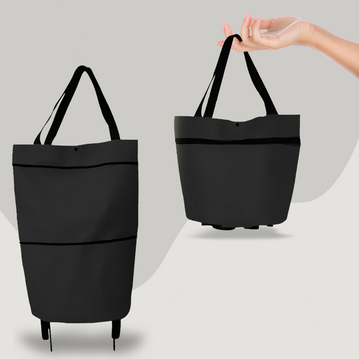 Faltbare Einkaufstasche mit Rollen – 2-in-1 Shopper für komfortables Einkaufen