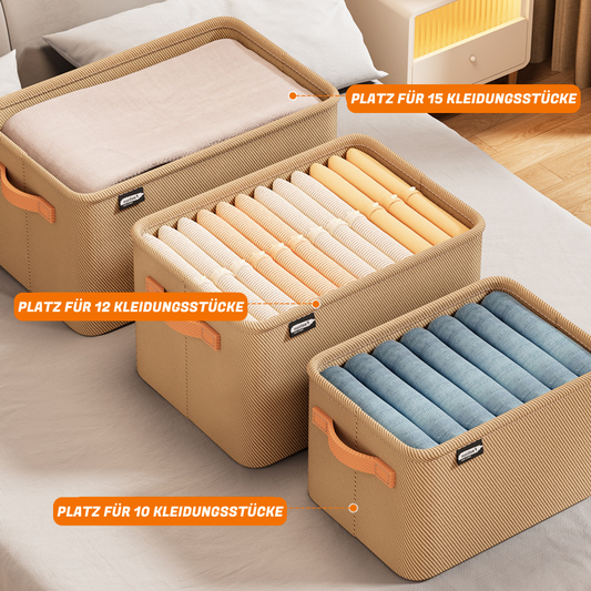 Verstärkte Stoff-Box für Ordnung und Stauraum - Detailansicht 2 | BEST-AMBIENCE
