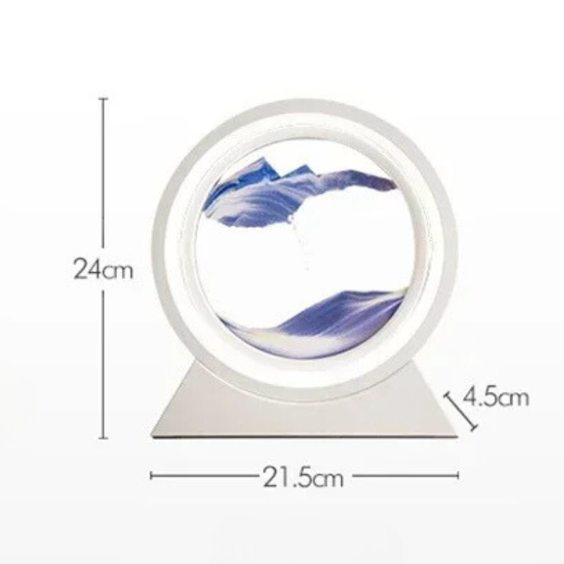 3D Sanduhr mit LED Beleuchtung - mobiles Kunstwerk, Art, WW, KW, Tageslicht