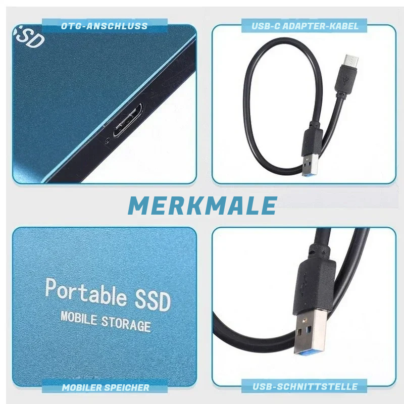 Hochleistungs-Externe bis 4 TB SSD USB-C