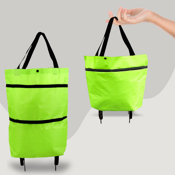 Faltbare Einkaufstasche mit Rollen – 2-in-1 Shopper für komfortables Einkaufen