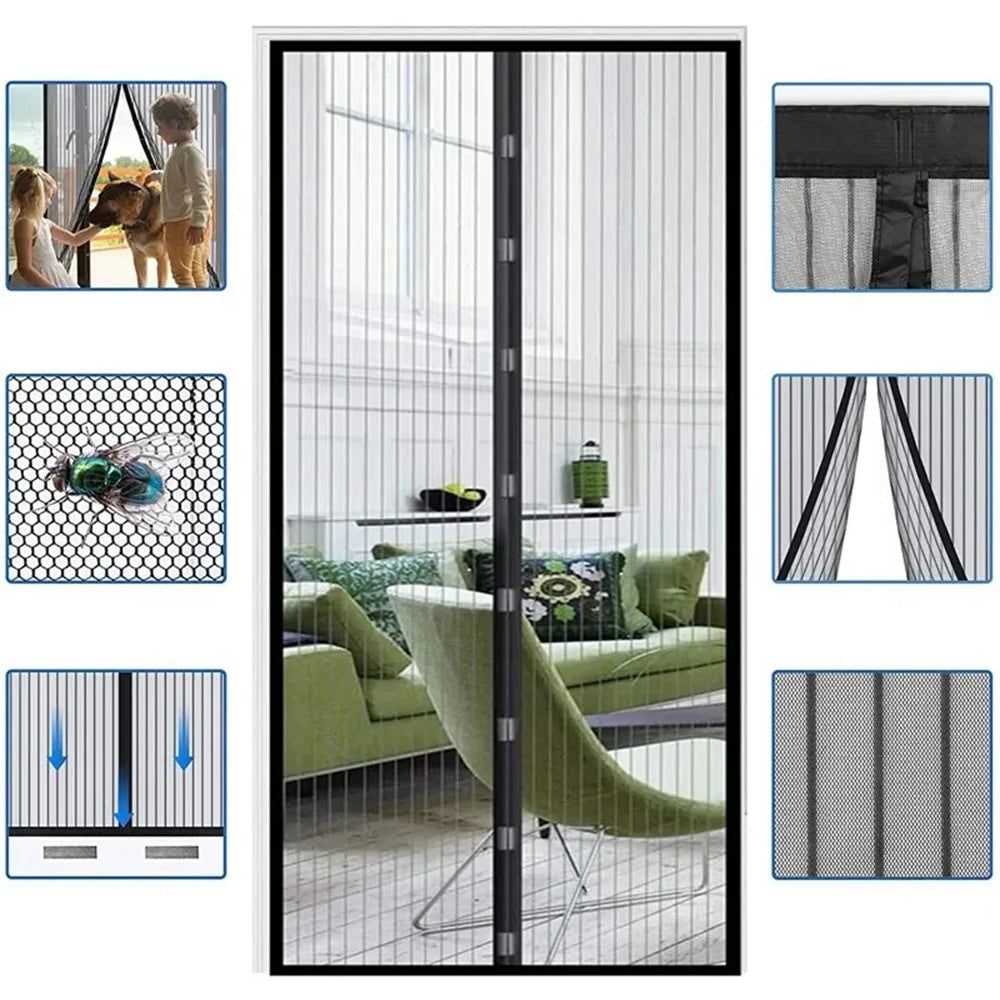Anti Moskito Fliegen Vorhaenge Tueren Magnetische Moskitonetz Tuer Fenster Automatisch Schließen Mesh Küche Wohnzimmer Veranda Garten Bsp 2