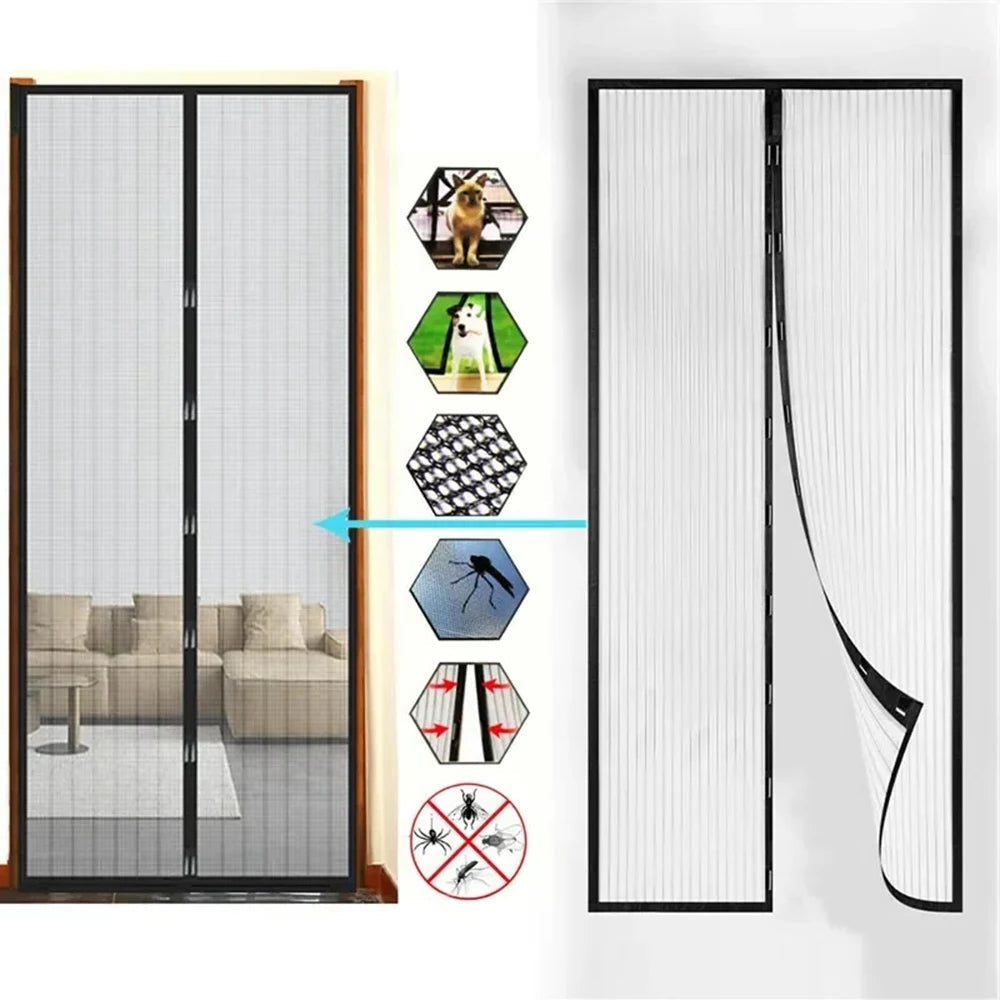 Anti Moskito Fliegen Vorhaenge Tueren Magnetische Moskitonetz Tuer Fenster Automatisch Schließen Mesh Küche Wohnzimmer Veranda Garten funktion