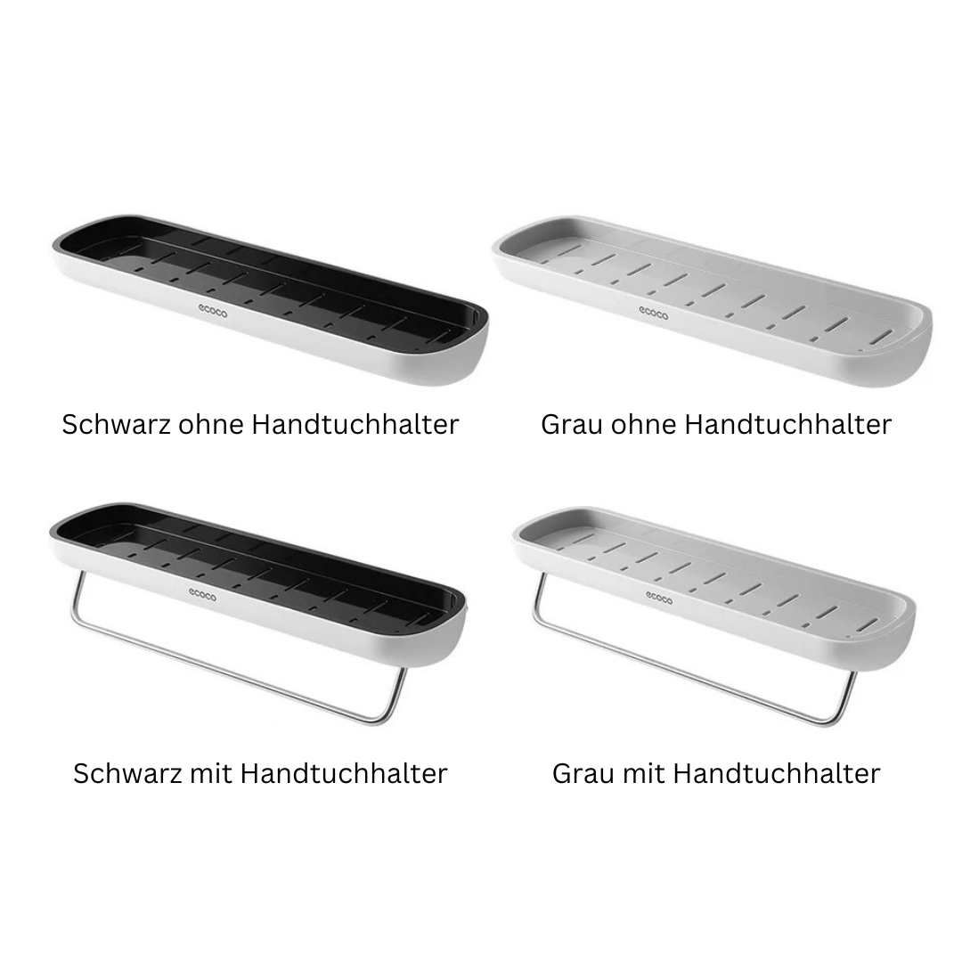 Badezimmer-Organizer ohne Bohren – Wandregal mit Handtuchhalter & Stauraum
