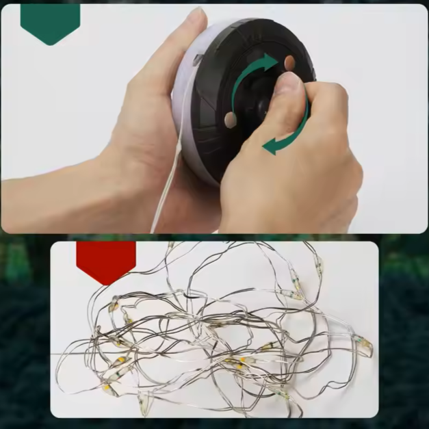 Camping String Lights 10m 33Ft Licht mit Laternen 2 in 1 Design Camping Lichter 2000mAh IPX6 wasserdicht Handkurbel