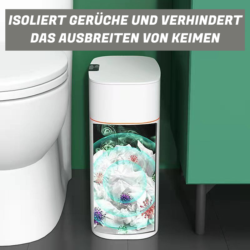 Hygieneeimer Elegant - Spritzwasser geschützt, Sensor, drei Automation erklärt Müll toilette fußkontakt Kniesensor wc gäste isoliert gerüche