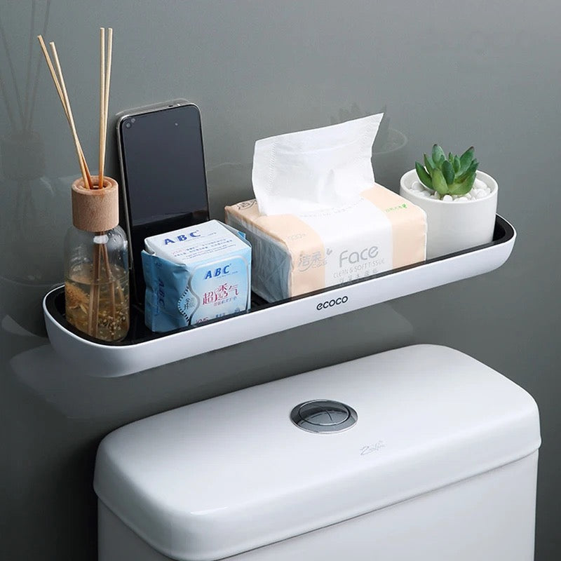 Badezimmer-Organizer ohne Bohren – Wandregal mit Handtuchhalter & Stauraum