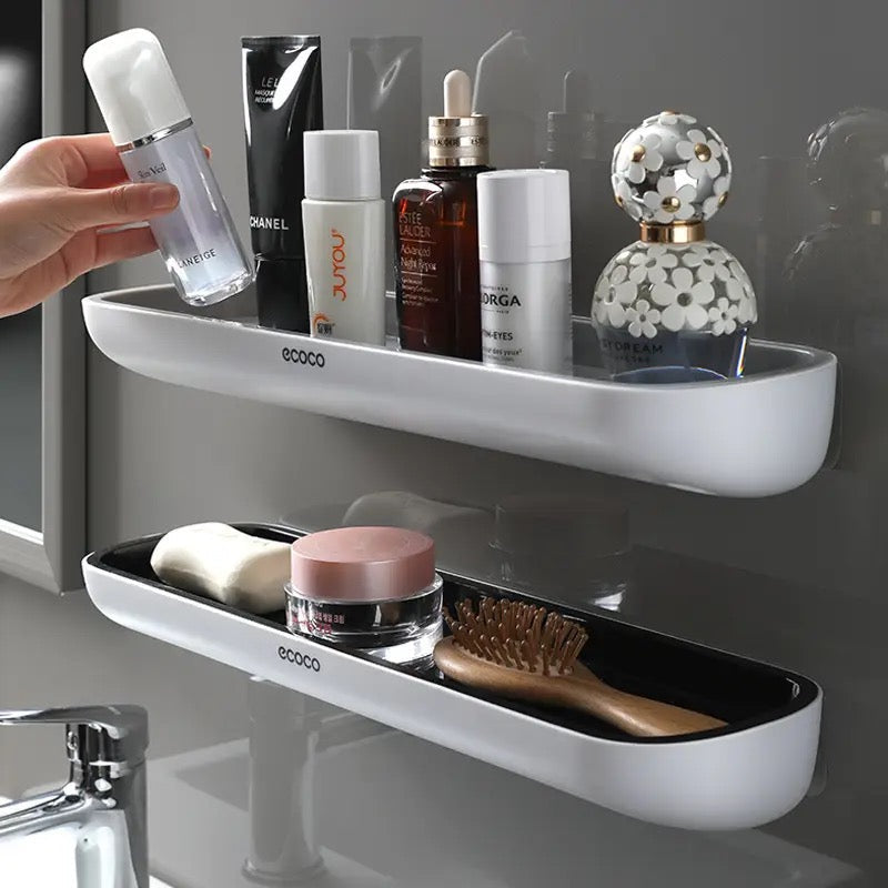 Badezimmer-Organizer ohne Bohren – Wandregal mit Handtuchhalter & Stauraum