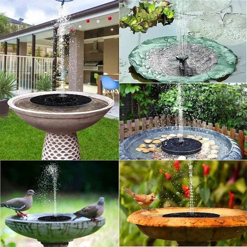 Mini-Solar-Wasser-Brunnen Pool Teich Wasserfall Brunnen Garten liefert Dekoration im Freien Solarbetriebene Brunnen Vogelbäder Beispiel 1