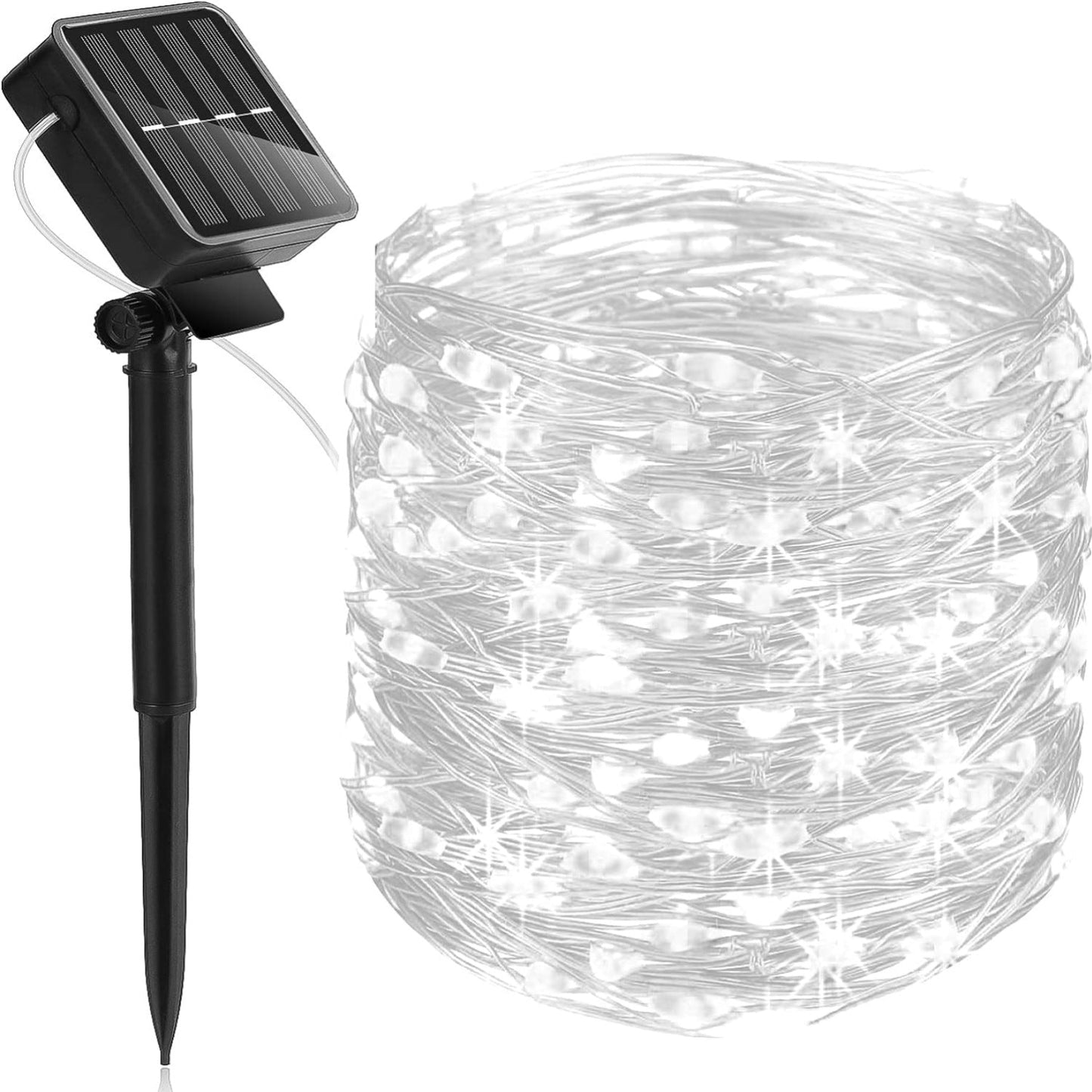Solar-Lichterkette wasserfest – LED Gartenbeleuchtung mit warmweißem Licht & Solarbetrieb