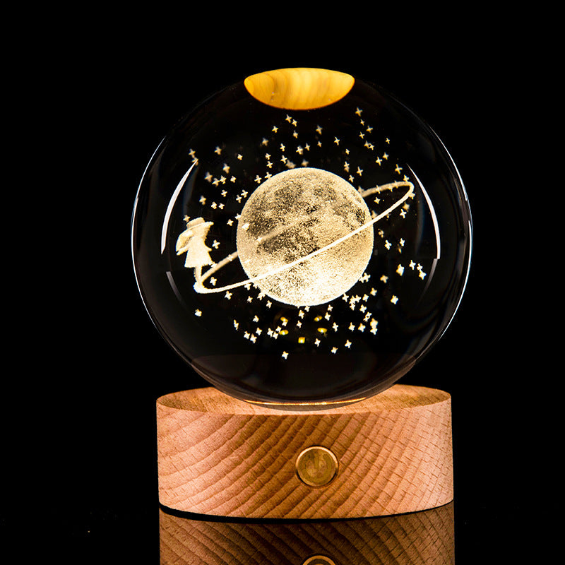 3D Kristallkugeln 8 cm mit LED