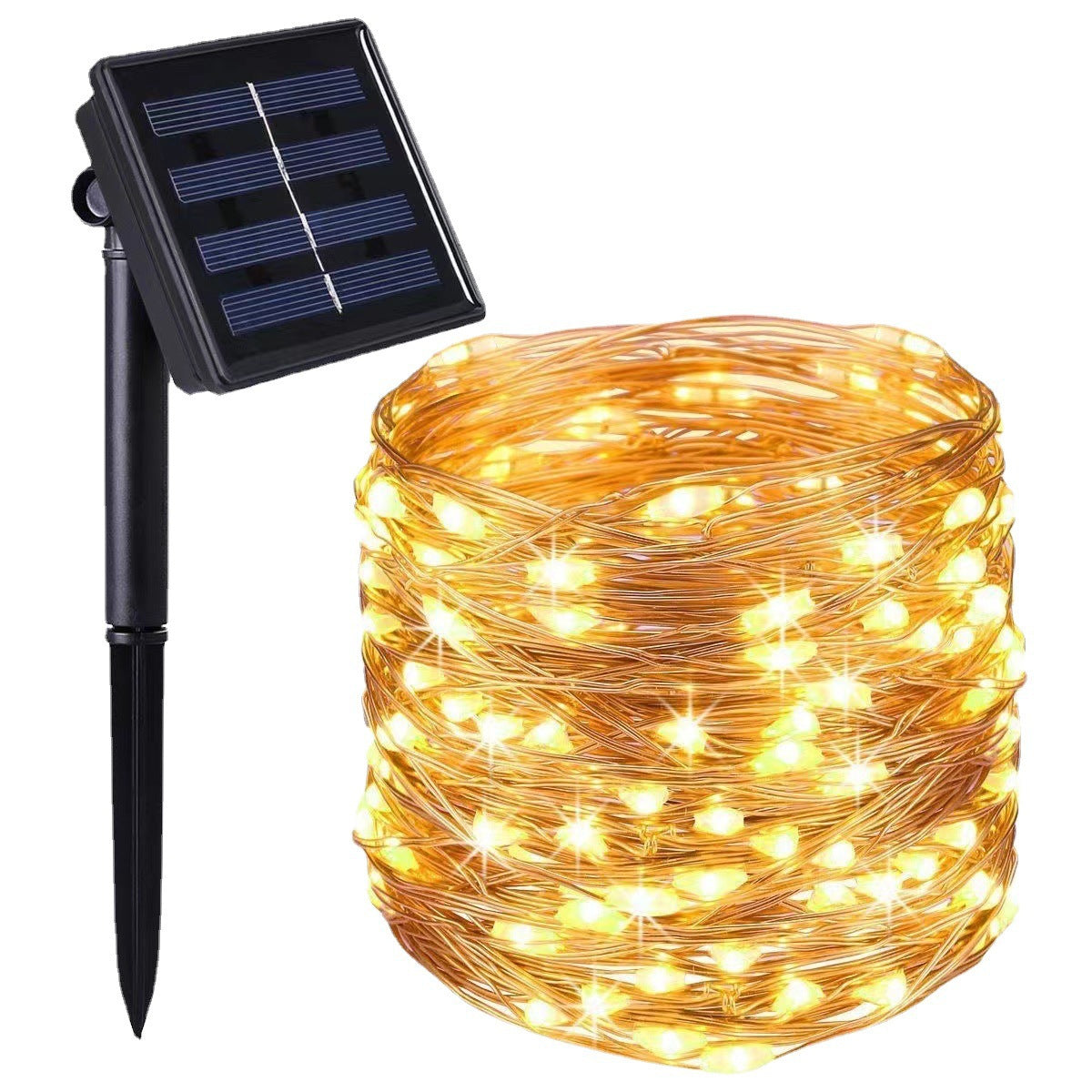 Solar-Lichterkette wasserfest – LED Gartenbeleuchtung mit warmweißem Licht & Solarbetrieb