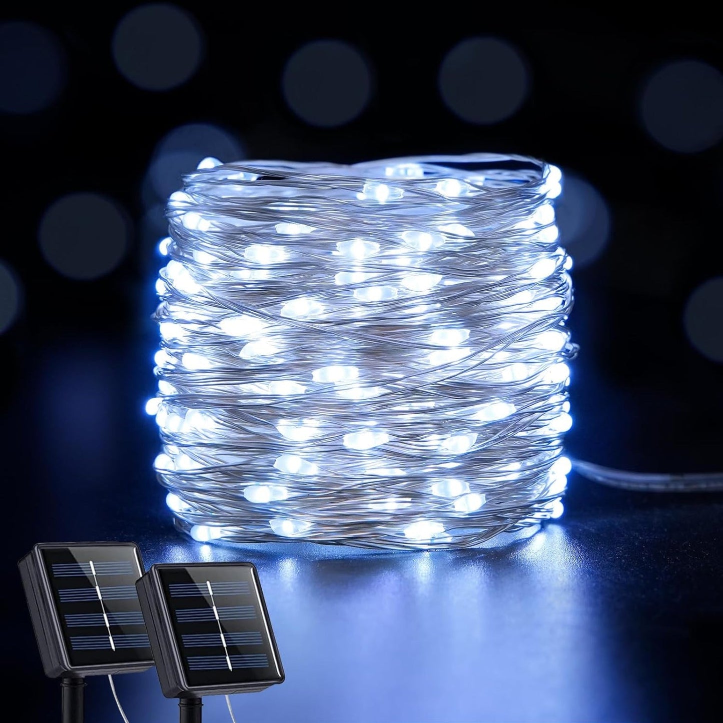 Solar-Lichterkette wasserfest – LED Gartenbeleuchtung mit warmweißem Licht & Solarbetrieb