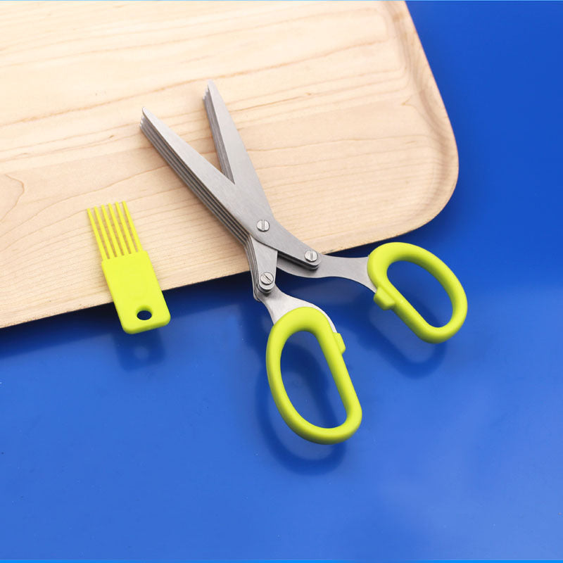 Premium Küchenschneider Kräuter - Schere, 5 Klingen mit einer Bewegung