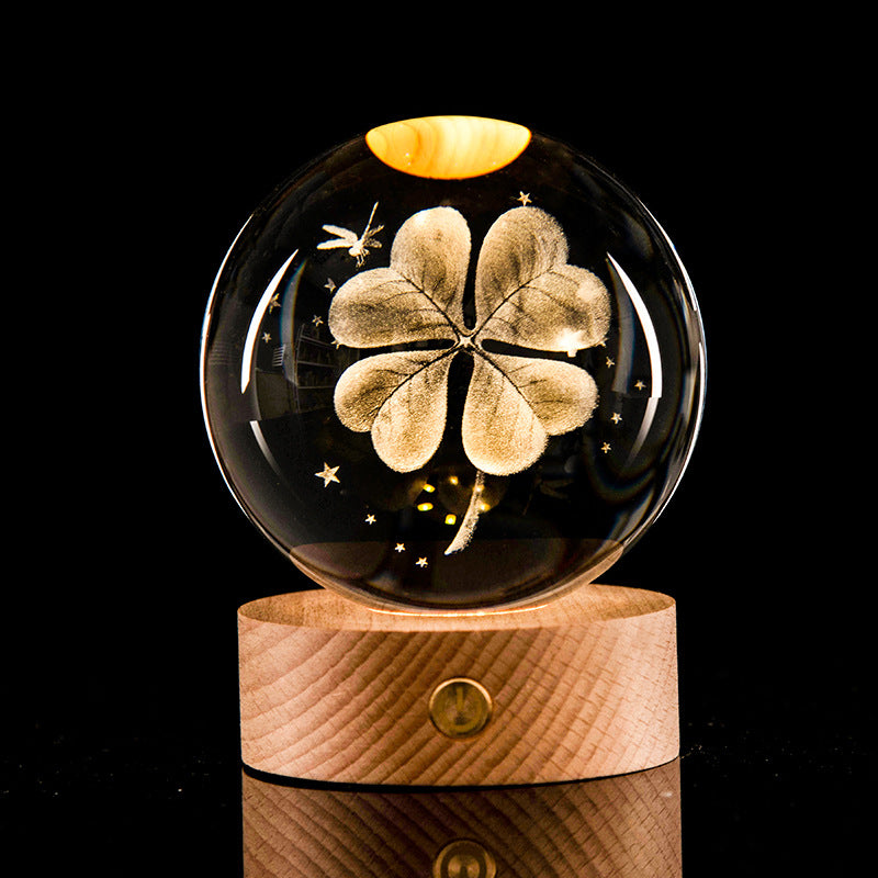 3D Kristallkugeln 8 cm mit LED