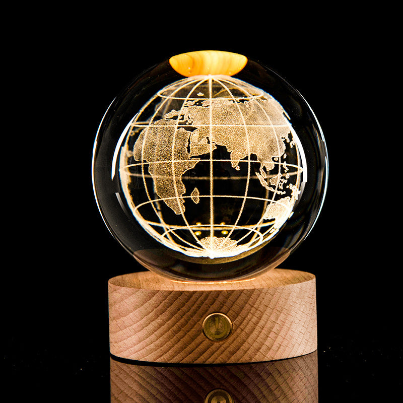 3D Kristallkugeln 8 cm mit LED