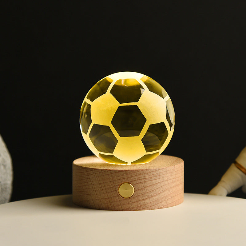 3D Kristallkugeln 8 cm mit LED