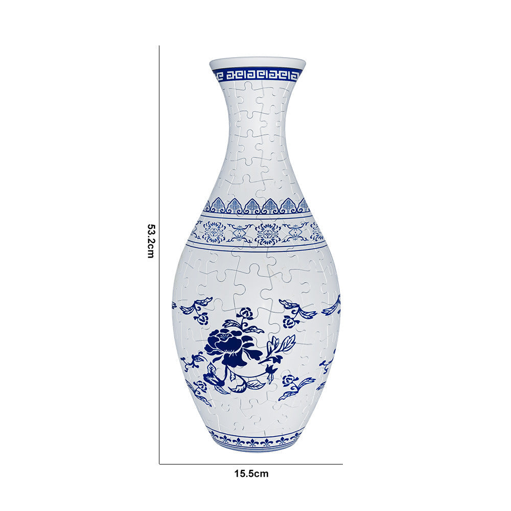 3D-Puzzle-Vase für echte Blumen – dekorativ, stabil & wiederverwendbar