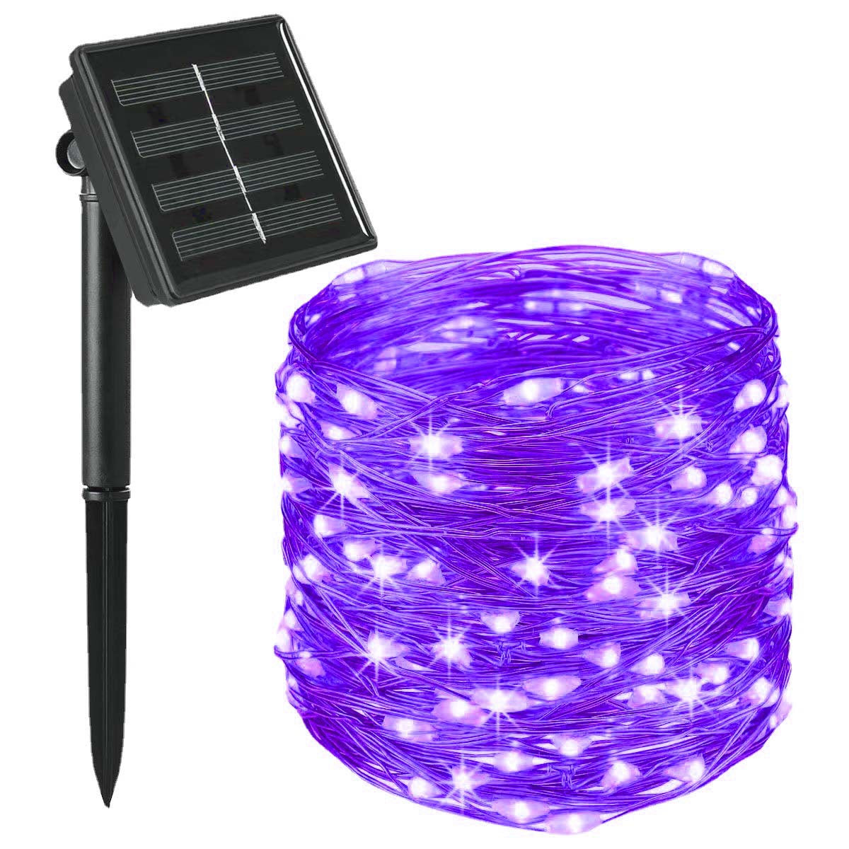 Solar-Lichterkette wasserfest – LED Gartenbeleuchtung mit warmweißem Licht & Solarbetrieb