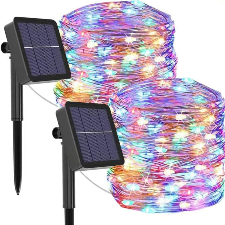 Solar-Lichterkette wasserfest – LED Gartenbeleuchtung mit warmweißem Licht & Solarbetrieb