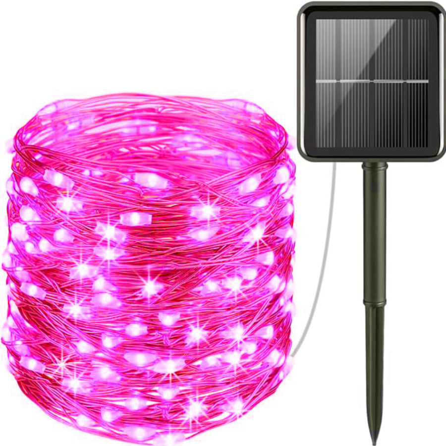 Solar-Lichterkette wasserfest – LED Gartenbeleuchtung mit warmweißem Licht & Solarbetrieb