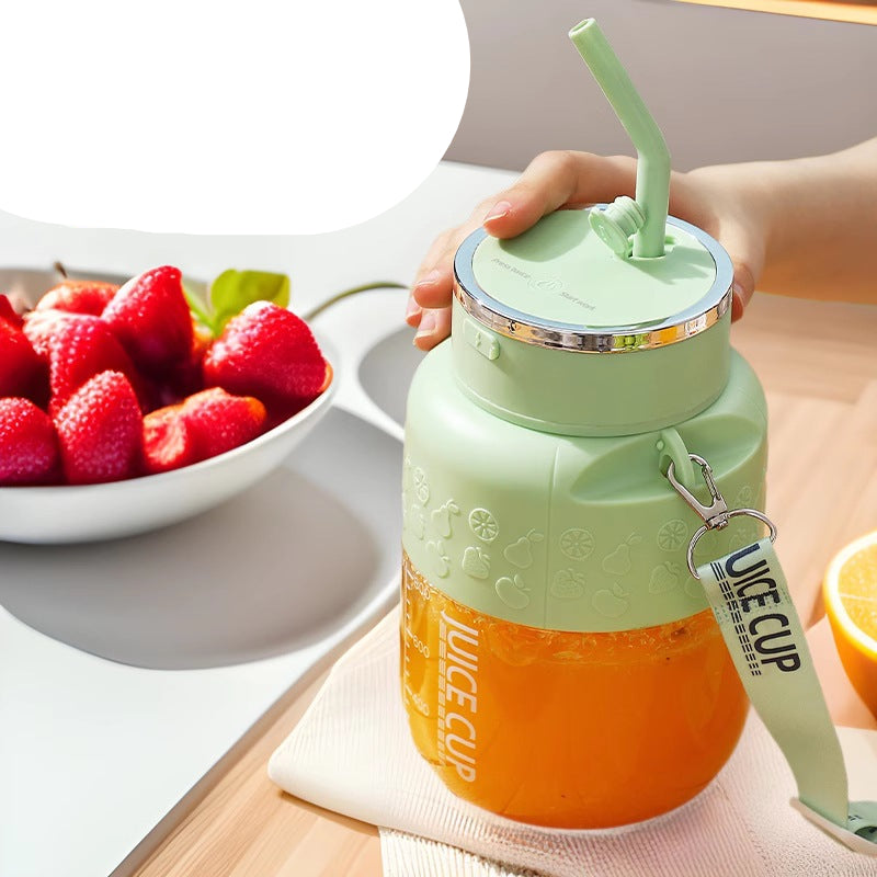 2-in-1 Flaschenmixer mit Trinkhalm – 800ml Shake-Becher für Sport & unterwegs