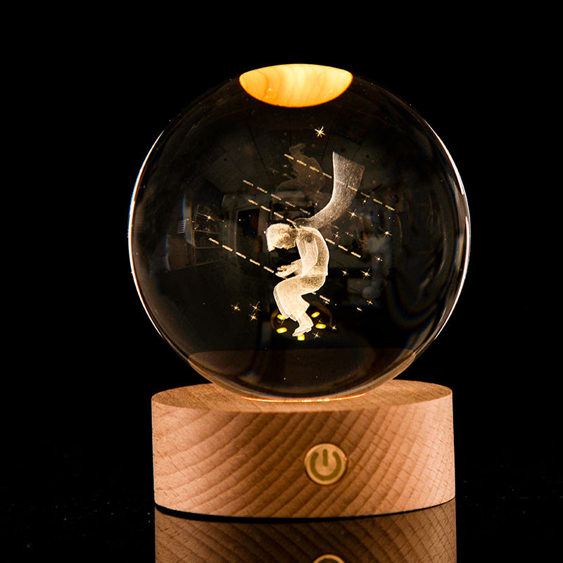3D Kristallkugeln 8 cm mit LED